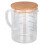 V-Shaped Nozzle Glass Measuring Cup 400ml with Bamboo Handle 14