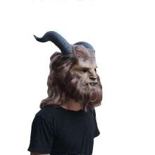 Beast Mask Beast Cosplay Mask with Wig for Adult