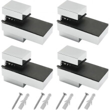 4 Pieces Glass Shelf Support; Wall Shelf Support; with Screws; Fixable Thickness 3-15mm