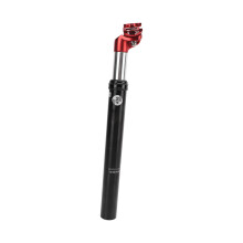 Fahrrad-Sattelstütze mit Federung, Stoßdämpfer, Fahrradsicherheitsöl-Dämpfung, Aluminium-Sattelstütze KSP630‑31,6 mm x 350 mm, Schwarz-Rot