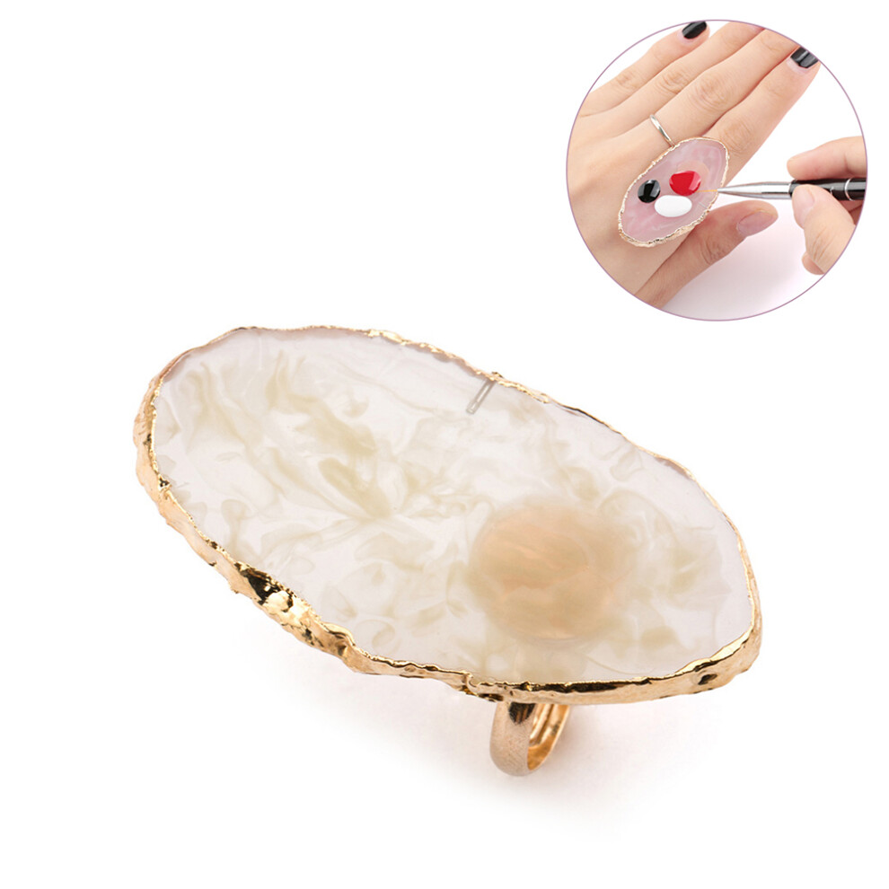 Cream Fashion Acrylic Color Nail Art Palette With Finger