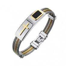 Personalized Bracelets Wrist Bangle Electroplated Crucifix Jewelries with 2 Size for Birthday Stage Party Show