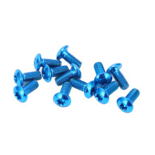 12 Stück M5x11,5mm Fahrrad-Scheibenbremssattel Schrauben Aluminium Scheibenbremsscheiben Schrauben für Mountainbike Blau, 12 Stück/Set