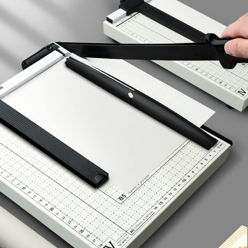 Small Paper Cutter A4 Portable Guillotine with Grid Lines for Office School Home Use Multi-Function Cutting Machine 2