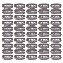 50pcs 6 Tips 6 Teeth Wig Snap Clip Metal Stainless