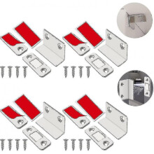 4 Pcs Cabinet Door Magnet L-shape Magnet for Door Closer Magnetic Latch Magnet Magnetic Latch Door Stainless Steel Magnets
