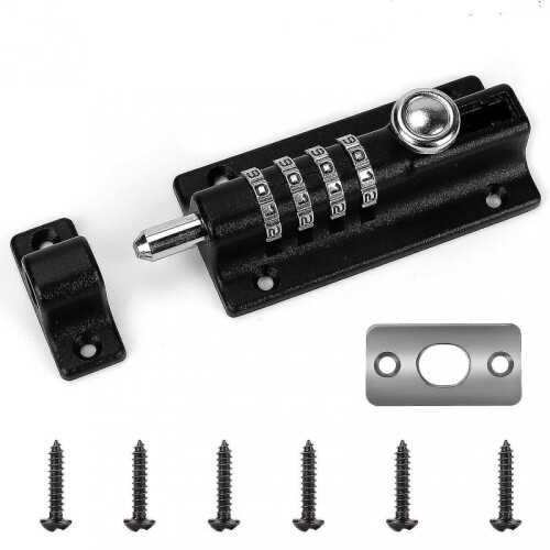 Coded Door Lock; Yideng 4 Wheels Recodable Gate Lock Water Resistant Keyless Combination Lock