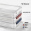 2 Pack Clear Plastic Document Storage Boxes with Lids, Stackable A4 Paper Organizers, White Craft Storage Containers 4