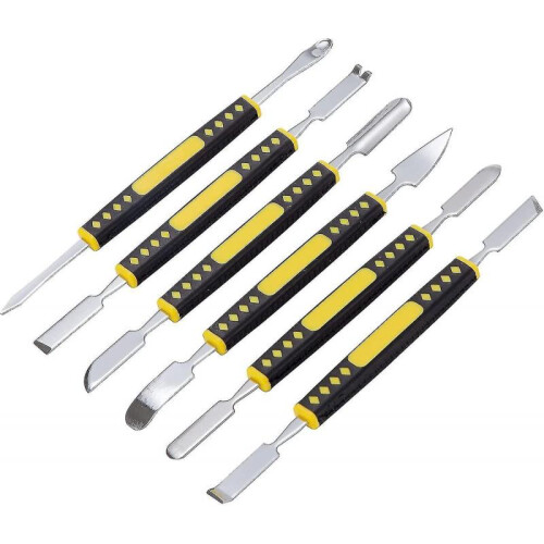 Electronics Repair Tools Double Ended Metal Spudger Set Disassembly Tools for Ipad Tablets Computer Phone (pack Of 6)