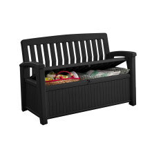 Keter Patio Bench Seat Chest 227 L Espresso Brown 63.5 x 132.69 x 89.5 cm