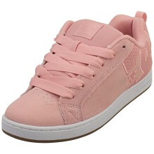 (6.5) DC Shoes Court Graffik Sd Womens Skate Trainers in Pink White
