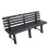 TRABELLA Garden Resin Plastic Brindisi Bench Anthracite 1