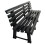 TRABELLA Garden Resin Plastic Brindisi Bench Anthracite 5