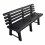 TRABELLA Garden Resin Plastic Brindisi Bench Anthracite 4