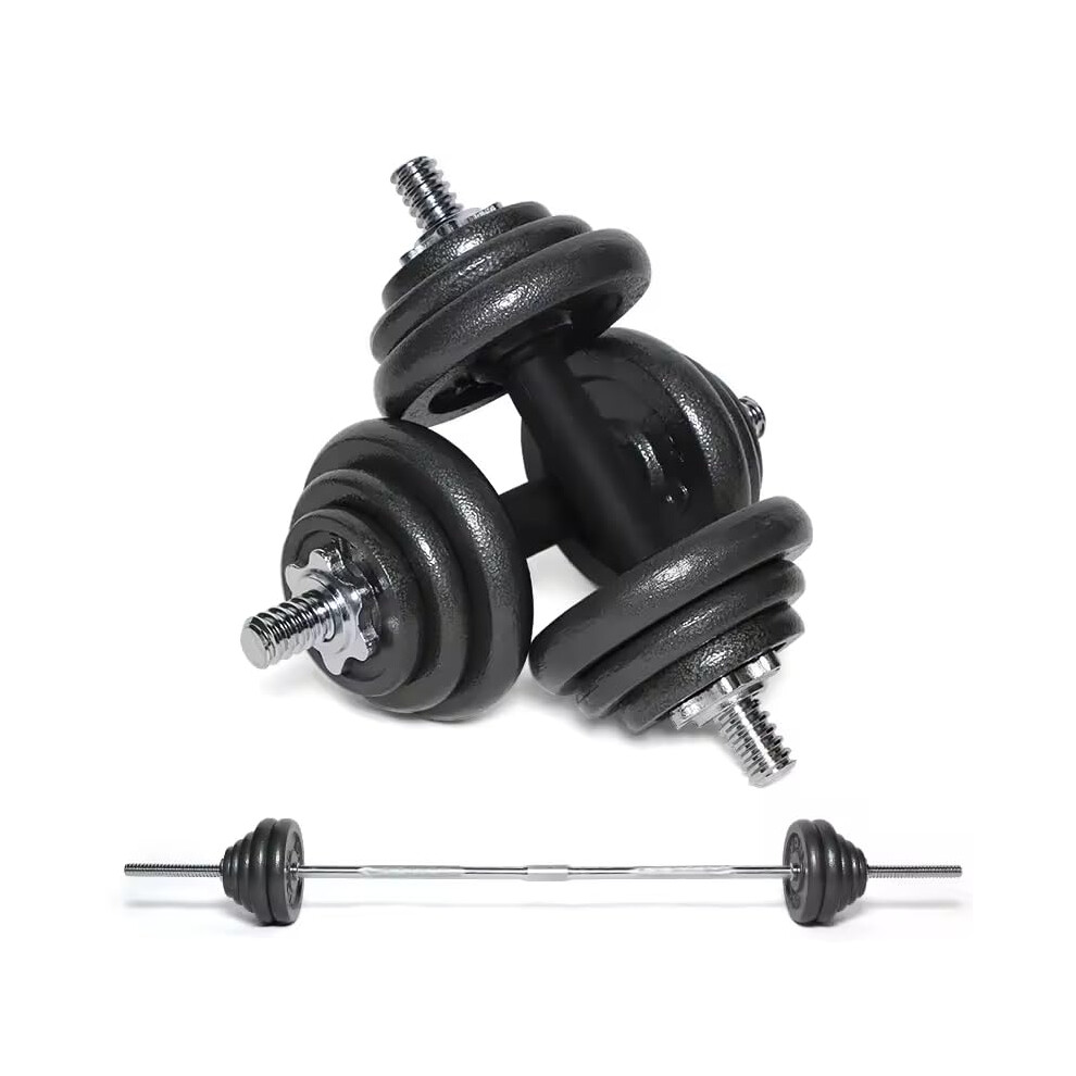Strongway? 30KG 40KG 50KG SETS Adjustable Dumbbells Barbell Weights Set - for Home Gym Fitness Cast Iron Free Weights Bar Strength Training Equipment