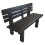 TRABELLA Garden Resin Plastic Genaro Bench Anthracite 1