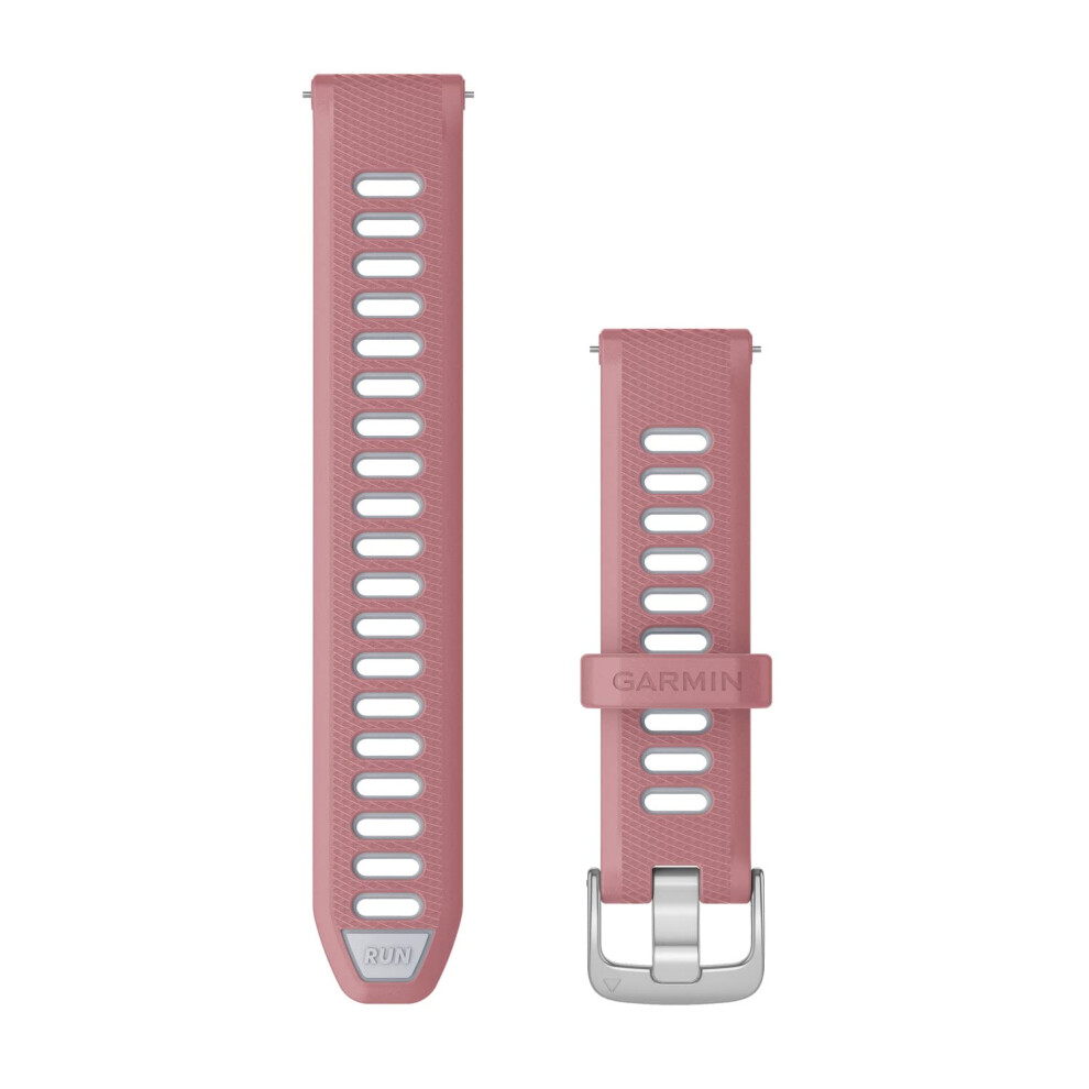 Garmin Quick Release Bracelet 18mm Fits Venu 2S/3S, Vivoactive 4S, Vivomove 3S, Legacy Hero Rey/Captain Marvel, Forerunner 255S/265S, Pink/stone white