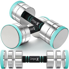 Dripex Steel Adjustable Dumbbells Set 2.5kg 5kg 7.5kg 10kg 15kg 25kg Dumbbells Pair Hand Weights with Foam Handle for Men Women Home Gym Fitness