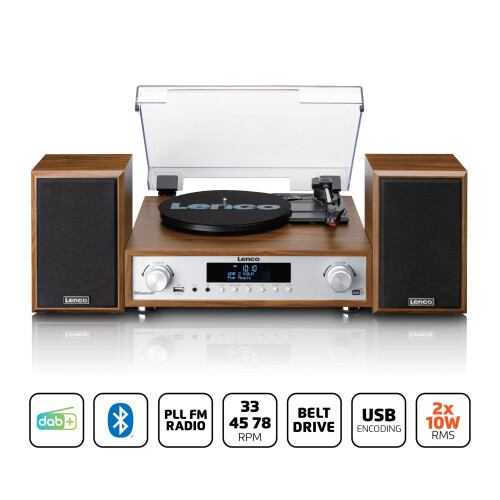 HiFi stereo systém s gramofónom, Bluetooth a DAB+ rádiom 2