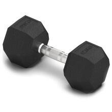 ZENO Hex Dumbbell 12.5KG | Rubber Dumbbell | Dumbell for Home Gym | Non Slip Grip Dumbbell | Single Dumbell For Men And Women | Non Slip Grip | Easy