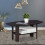 Furinno Simple Design Coffee Table, Side Table, Dark Walnut 3