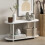 Furinno No Tools Modern Oval Side Table, Engineered Wood, White/Virgin White, 1-Pack 2