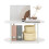 Furinno No Tools Modern Oval Side Table, Engineered Wood, White/Virgin White, 1-Pack 4