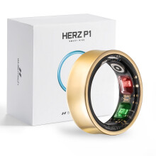 Herz P1 Smart Ring for Women & Men - (Size 6) 24/7 Health Metrics Fitness Ring, Tracks 20+ Biometrics, 6 Day Battery Life, Waterproof Stainless Steel,