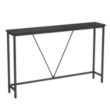VASAGLE Console Table for Hallway, Slim Sofa Table for Living Room, Hallway Table, Easy Assembly, Charcoal Grey and Ink Black LNT020B04