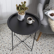 Noa and Nani Solid Black Metal Side Table