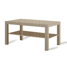 Modern Stylish Coffee Table for Living Room, Herringbone Design, 90x55 CM (White Stained Oak)