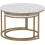 Seconique Seconique Dallas Round Coffee Table Set in Marble/Gold Effect 4