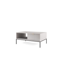 Abakus Direct Nova Range in White or Black Finish Storage Cabinet with Shelf, TV Stand, Cabinet, Coffee Table (Grey, Coffee Table 104cm)