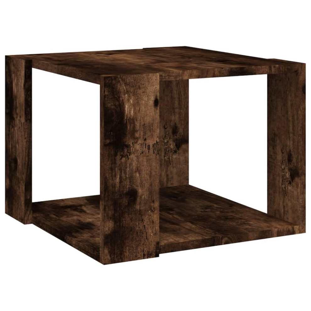 Vidaxl Coffee Table Smoked Oak Engineered Wood Centre Tea Desk Furniture