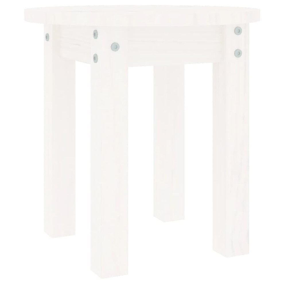 Vidaxl 'Effortlessly Elegant Coffee Table - Solid Pine - Ultra-Sturdy Frame - Practical Round Tabletop Design - White Finish - Modern Living Room White,Brown
