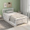 Merax 3FT Single Bed Frame with 2 Underbed Drawers, Solid Pine Wood Single Bed with Storage, Headboard Lattice Pattern Design, Guest Bed for Adults, 3