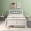 Merax 3FT Single Bed Frame with 2 Underbed Drawers, Solid Pine Wood Single Bed with Storage, Headboard Lattice Pattern Design, Guest Bed for Adults, 4