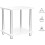 DEENZ 2 Tier Side Table With Stainless Steel Legs Storage Table Coffee Table (White) 5