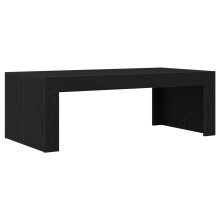 vidaXL black coffee table - modern rectangular oak wood table indoor use - sleek design with matte finish - 102 x 50 cm