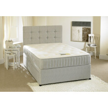Happy Beds Contour Divan Bed Set With Spring Memory Foam Mattress No Drawers Headboard 4' Small Double 120 x 190 cm