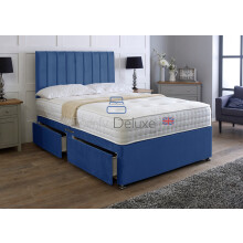 Plush Velvetto Divan Bed Set With Matching Apollo Headboard And Memory Sprung Mattress | Divan Bed Frame | Bed Base | Premium Velvetto Fabric
