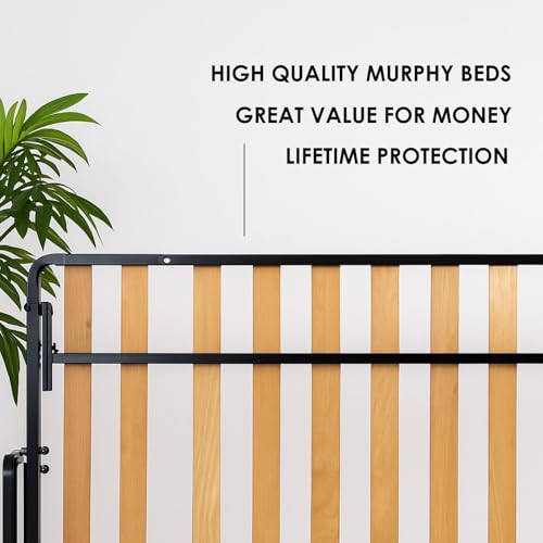 Wallbedking - Murphy Bed - Classic Horizontal Wall bed - Fold Up - Space Saving Folding Bed Frame - Pull Down (190cm x 120 cm) 2
