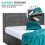 SANA SLEEP Upholstered Bed | Ottoman Frame Grey Plush Fabric With Storage (4FT6 Double) 3