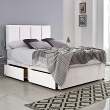 ComfoRest - Sleek 4FT Small Double Bed with Mattress & 2 Drawers | Practical Set for Compact Bedrooms | Sturdy Frame for Everyday Comfort | Chic Divan
