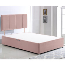 ComfoRest - 4FT6 Double Divan Bed Frame | NO Mattress Included, WITHOUT DRAWER | Includes 24" Headboard | Supportive Base for Contemporary Bedrooms
