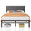 Diahomy Double Bed Frame Upholstered Platform Bed/Metal Slats Support/No Box Spring Needed/Underbed Storage/Easy Assembly/Dark Gray 5