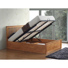 Malmo Wooden Ottoman Storage Bed Size And Colour Options (Oak, King (U.K. Standard))