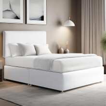 ComfoRest - Luxurious 4FT Small Double Bed, NO DRAWER | Elegant Frame with Plain Headboard | Durable Design with Mattress Included | Cosy Option for a