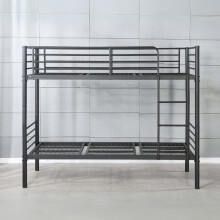 Reinforced Beds, ANMER BUNK BED, Strong Metal Bunk Bed, Exclusive Product, Easy Assembly, Reinforced Mesh Base, Reversible Ladder, Single Over Single
