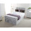 Complete Silver Crushed Divan Bed Set with Mattress and Headboard (6.0FT Super King) 1
